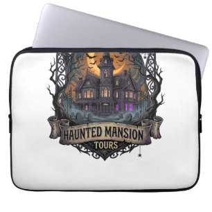 Grusel-Villa-Touren Halloween Gothic-Haus Cresc Laptopschutzhülle