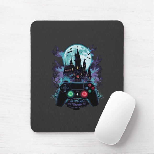 Gruselburg-Horror-Gamer-Design Mousepad (Mit Mouse)