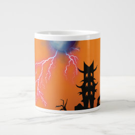 Gruselburg-Silhouette-Kaffeetasse - Dunkle Ästheti Jumbo-Tasse