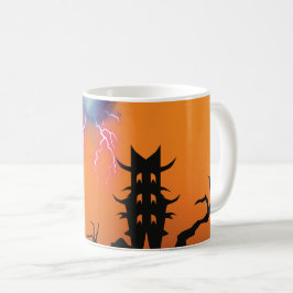 Gruselburg-Silhouette-Kaffeetasse - Dunkle Ästheti Kaffeetasse