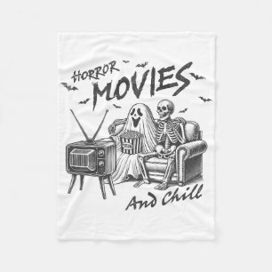 Gruselfilme und Chill Halloween Thema Grafik F Fleecedecke