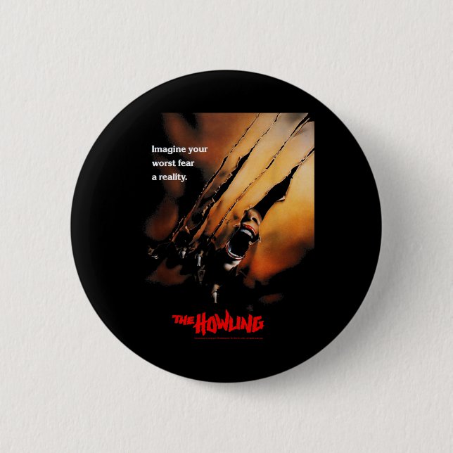 Gruselfilmplakat Halloween Button (Vorderseite)