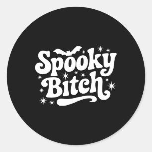 Gruselges Retro-Halloween-Hexen-Zitat-Spruch-Ts-Ge Runder Aufkleber