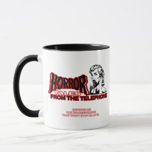 Gruselgeschichten aus der Telefon-Retro-Filmwerbun Tasse