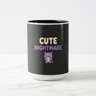 Gruselig aber lustig - Lustiges Halloween-Geschenk Zweifarbige Tasse