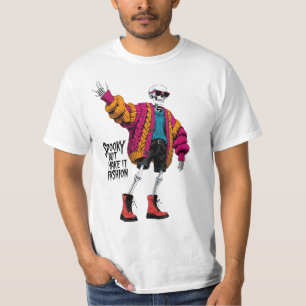 Gruselig, aber mit Mode-Humor Halloween T-Shirt