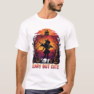 Gruselig aber süße Halloween-Fledermaus-Mädchen-Kü T-Shirt