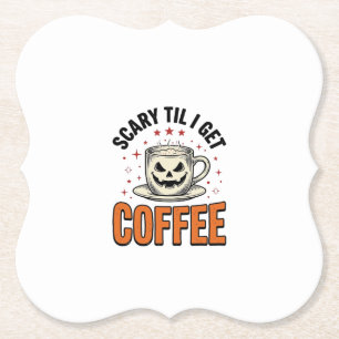 Gruselig bis Kaffee Vintage Halloween Kaffee Shirt Untersetzer