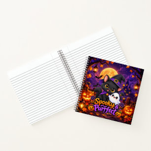 Gruselig & Purrfekt – Halloween-Katzen-Notizbuch Notizbuch