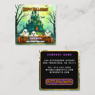 Gruselig süße beliebte Halloween-Kollektion Quadratische Visitenkarte