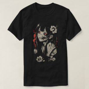 Gruselig süße Horror-Anime-Girl-Gothic-Kunst T-Shirt
