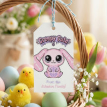 Gruselig süße Osthase-Familien-Anhänger Pastel Got