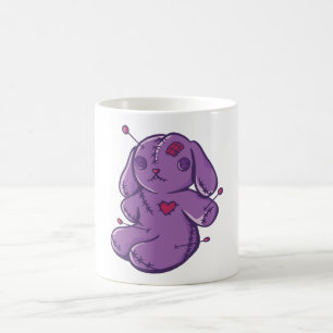 Gruselig süße Voodoo-Hasenpuppe-Design Kaffeetasse