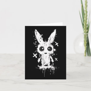 Gruselig süßes Bunny Kaninchen Alt Goth Grunge Hor Karte