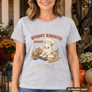 Gruselige Biscuit-Bäckerei Halloween-Geisterbäcker T-Shirt