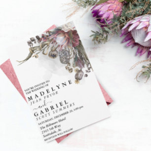 Gruselige Blumen-Hochzeit Halloween Goth Herbst Einladung