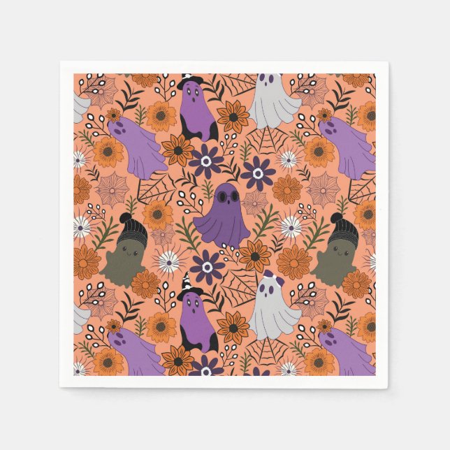 Gruselige Blumen Serviette (Vorderseite)