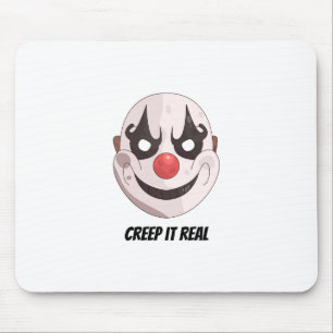 Gruselige Clown-Maske Halloween Grafik Echt Grusel Mousepad