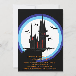 Gruselige dunkle Geisterhaus-Halloween-Party I Einladung
