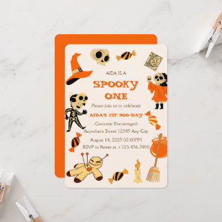 Gruselige Einladung zum ersten Halloween-Geburtsta