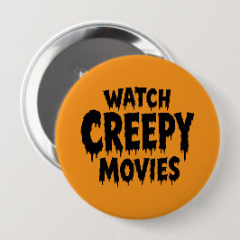 Gruselige Filme anschauen Lustiger Halloween Button