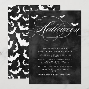 Gruselige Fledermaus Halloween-Party-Einladungen Einladung