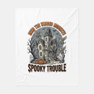 Gruselige geflügelte Affen Halloween-Shirt_1 Fleecedecke