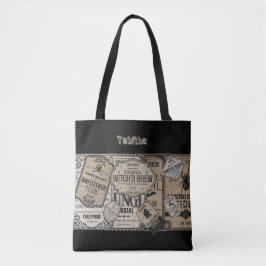 Gruselige Getränkeetiketten Halloween, Hexen-Zaube Tasche