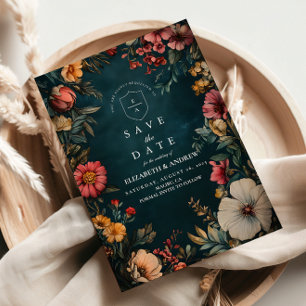 Gruselige Glam-Hochzeit Save The Date