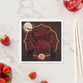 Gruselige Gothic-Halloween-Stimmung Serviette