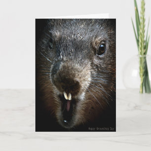 Gruselige Groundhog Day Karte