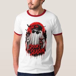 Gruselige Halloween-Geister-Gothic-Kürbis-Design T-Shirt