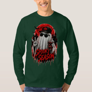 Gruselige Halloween-Geister-Gotik-Kürbis-Design T-Shirt