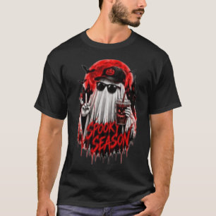 Gruselige Halloween-Geister-Gotik-Kürbis-Design T-Shirt