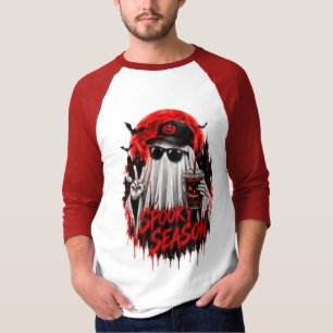 Gruselige Halloween-Geister-Gotik-Kürbis-Design T-Shirt