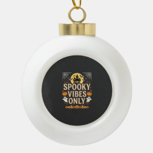 Gruselige Halloween-Geisterburg Design_1 Keramik Kugel-Ornament