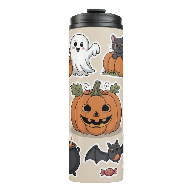 Gruselige Halloween-Geschenke Thermosbecher (Vorderseite)