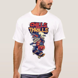 Gruselige Halloween-Grafik-T-Shirt mit Schauer und T-Shirt