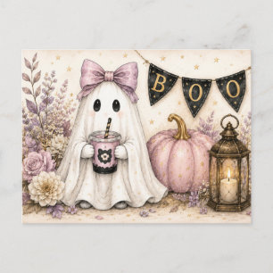Gruselige Halloween-Herbst-Postkarte Postkarte