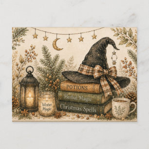 Gruselige Halloween-Herbst-Postkarte Postkarte