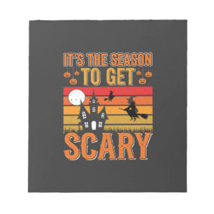 Gruselige Halloween-Hexen-Spookshaus-Design_1 Notizblock