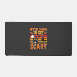 Gruselige Halloween-Hexen-Spookshaus-Design_1 Schreibtischunterlage