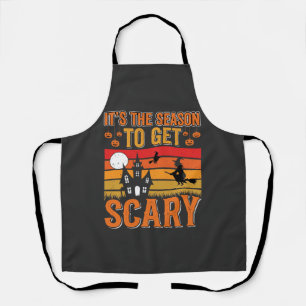 Gruselige Halloween-Hexen-Spookshaus-Design_1 Schürze