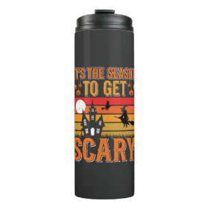 Gruselige Halloween-Hexen-Spookshaus-Design_1 Thermosbecher
