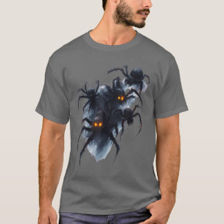 Gruselige Halloween-Horrorbekleidung mit Spinne Mä T-Shirt