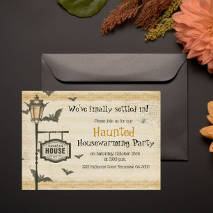Gruselige Halloween-Housewarming-Einladung Einladung