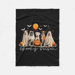 Gruselige Halloween-Hund Saison Fleecedecke