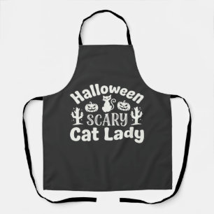 Gruselige Halloween Katzenlady_1 Schürze
