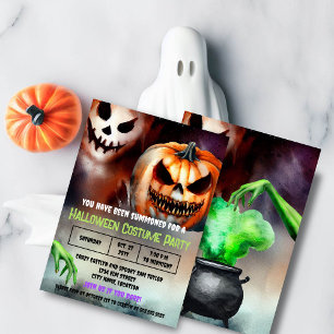 Gruselige Halloween-Kostenparty-Einladung Einladung