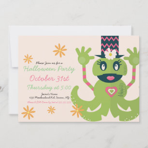 Gruselige Halloween-Kostenümparty - Groovy-Einladu Einladung